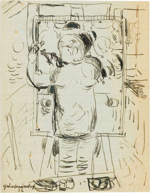 Otto Meyer-Amden : Der Künstler vor der Staffelei, 1932
