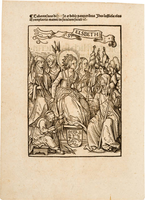 Hans Burgkmair d.Ä. : Die hl. Elisabeth als Spinnerin, 1510