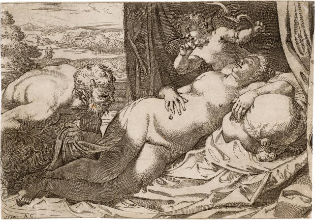 Annibale Carracci : Venus und Satyr, 1592