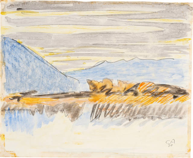 Cuno Amiet : Blick von Gunten über den Thunersee mit ..., 1930