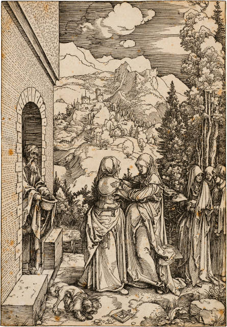 Albrecht Dürer  : Die Heimsuchung , 1503-1504, text edition from 1511