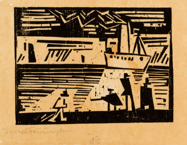 Lyonel Feininger : Dampfer Odin, Probably circa 1918