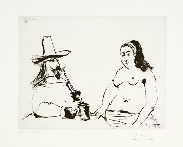 Pablo Picasso : Matin: Pipe, femme et chocolat, Mougins, 26 September 1968