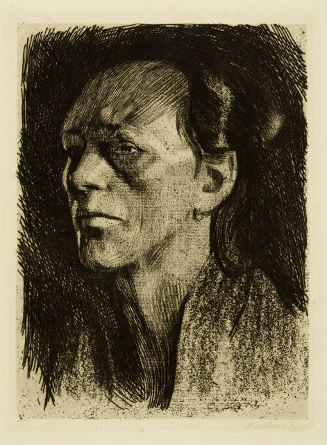 Käthe Kollwitz : Arbeiterfrau mit dem Ohrring, Before the end of September 1910