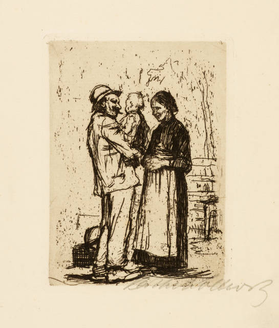 Käthe Kollwitz : Begrüssung, 1892