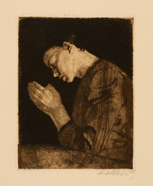 Käthe Kollwitz : Betendes Mädchen, 1892