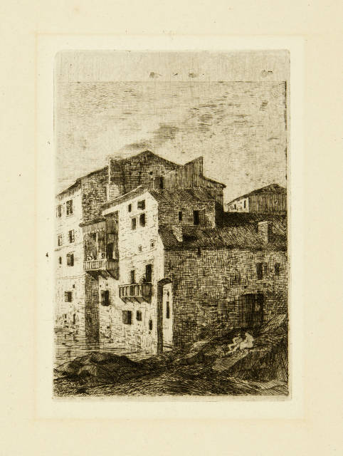 Odilon Redon : St-Jean-Pied-de-Port (rechte Seite), 1866, Printed 1922
