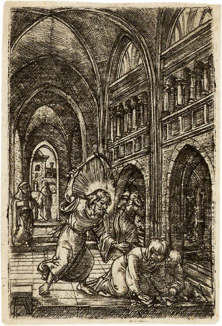 Albrecht Altdorfer : Christus vertreibt die Wechsler aus dem ..., Circa 1519