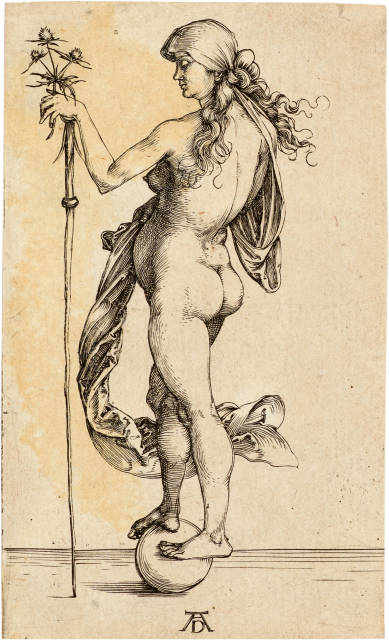 Albrecht Dürer : Fortuna (Das kleine Glück), Circa 1495/1496