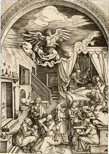 Albrecht Dürer : Die Geburt Mariens, Circa 1503