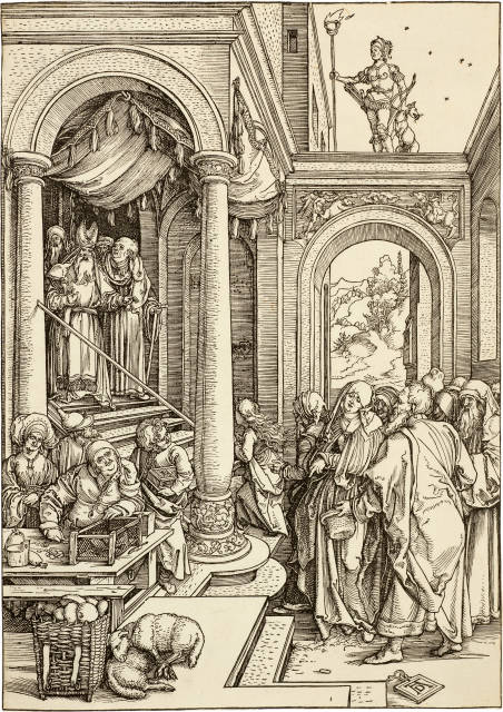 Albrecht Dürer : Mariens Tempelgang, Circa 1503