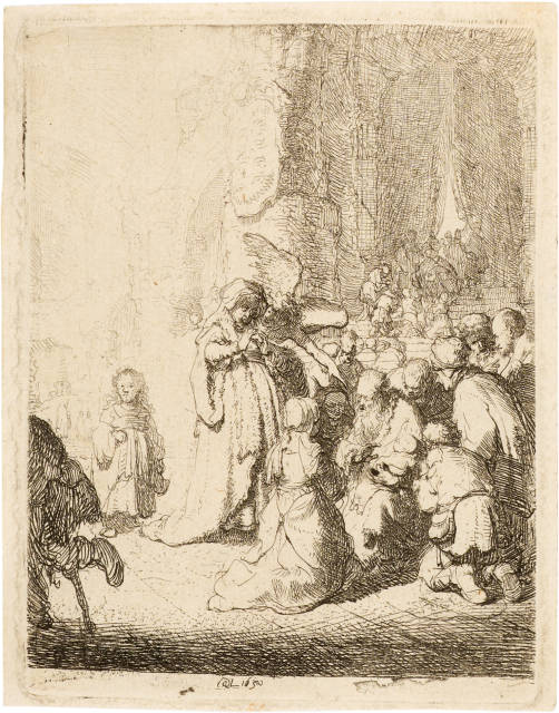 Rembrandt Harmensz. van Rijn : Die Darstellung im Tempel mit dem Engel: ..., 1630