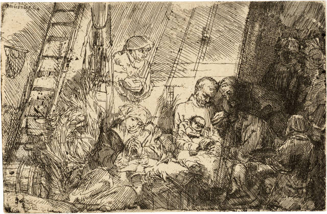 Rembrandt Harmensz. van Rijn : Die Beschneidung (im Breitformat) - The ..., 1654