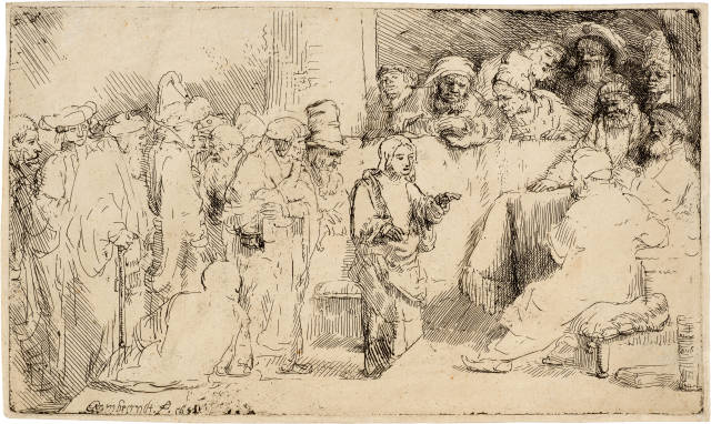 Rembrandt Harmensz. van Rijn : Der stehende Jesusknabe inmitten der ..., 1652