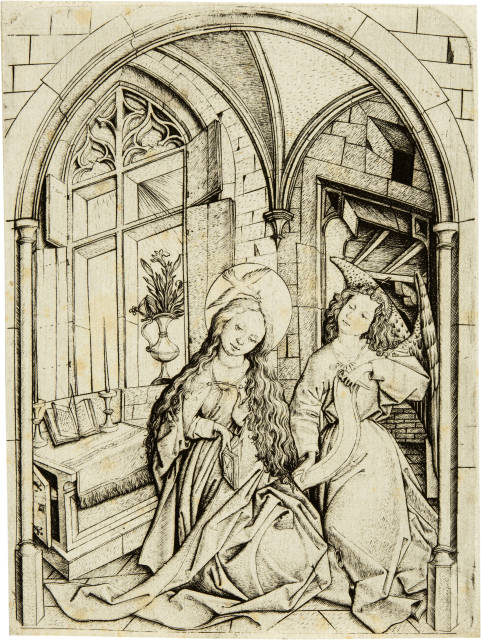Meister ES : Die Verkündigung - The Annunciation, Circa 1450