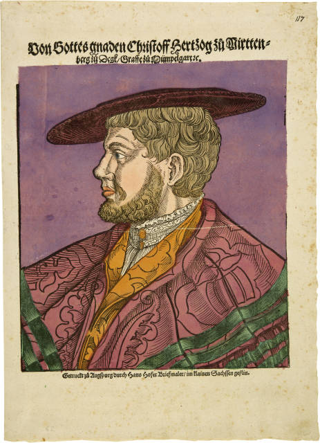 Hans Brosamer : Von Gottes Gnaden Christoff Herzog zu ..., Circa 1540-1550