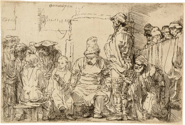 Rembrandt Harmensz. van Rijn : Jesus als Knabe unter den Schriftgelehrten ..., 1654