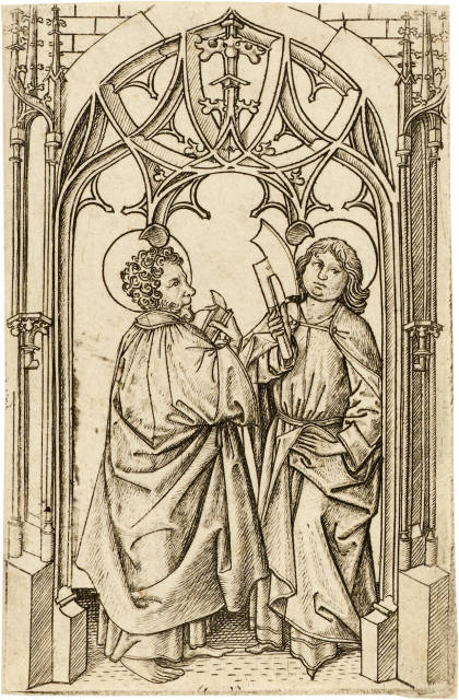 Meister ES : Die Apostel Bartholomäus und Matthias, Circa 1467
