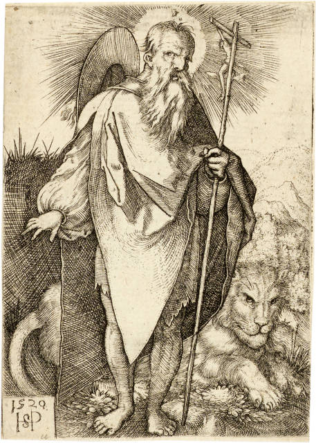 Hans Sebald Beham : Der heilige Hieronymus stehend, 1520