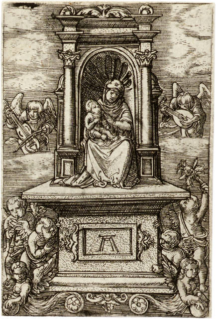 Albrecht Altdorfer : Die 'Schöne Maria' auf dem Thron, Circa 1519/20