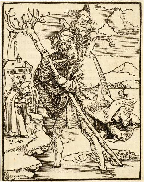 Hans Baldung Grien : Der heilige Christophorus, Circa 1505/07 or 1515