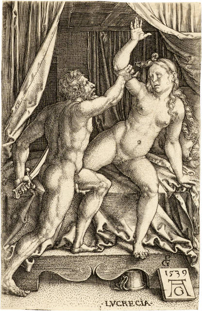 Heinrich Aldegrever  : Tarquinius und Lucretia , 1539
