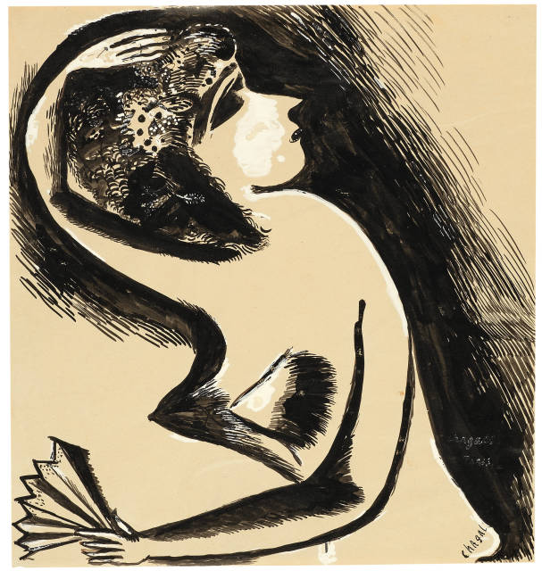 Marc Chagall : Nu à l'éventail, 1914