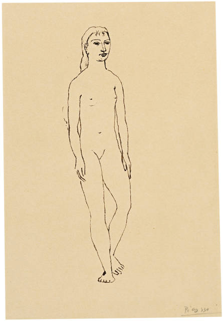 Pablo Picasso  : Nu debout, Fernande , Gósol, summer 1906