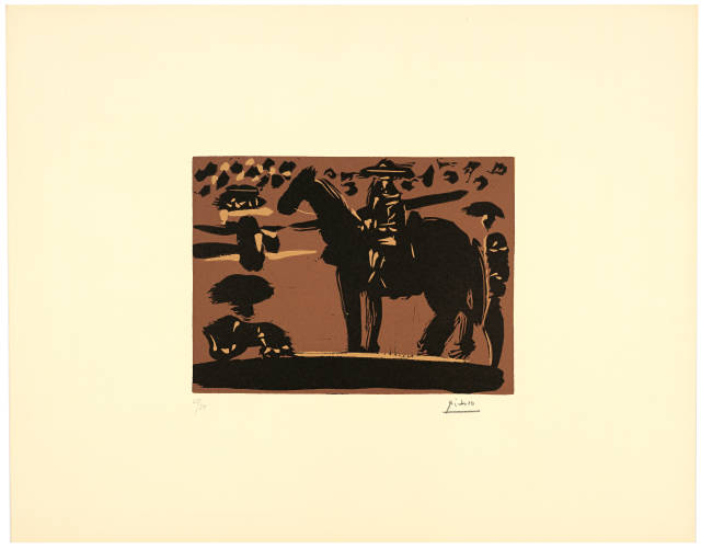 Pablo Picasso  : Picador entrant dans l'arène , Cannes und/oder Vauvenargues, 23. August 1959 