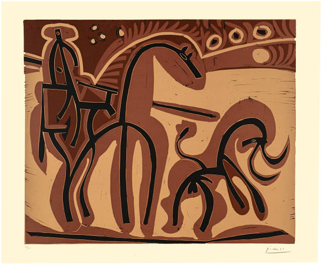Pablo Picasso  : Picador et taureau , Cannes, 5. und 6. September 1959 