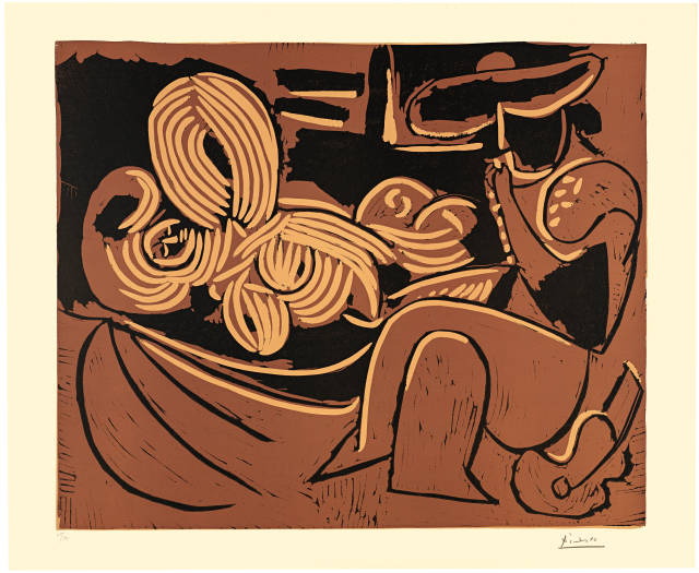 Pablo Picasso  : L'aubade, avec femme endormie , Cannes, 21. September 1959 