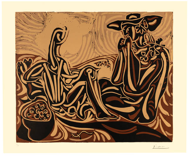 Pablo Picasso  : Les vendageurs , Cannes, 3. Oktober 1959 
