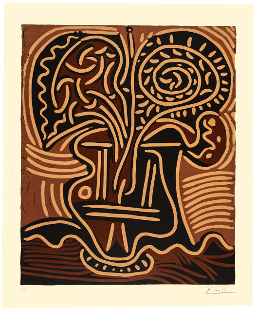 Pablo Picasso  : Bouquet dans un vase , Cannes, 5. Oktober 1959 