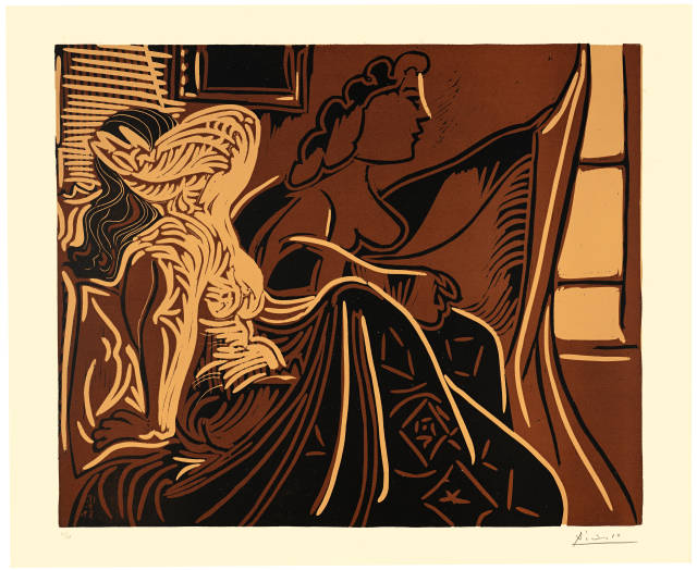 Pablo Picasso  : Le matin, deux femmes au réveil , Cannes, 15. November 1959 