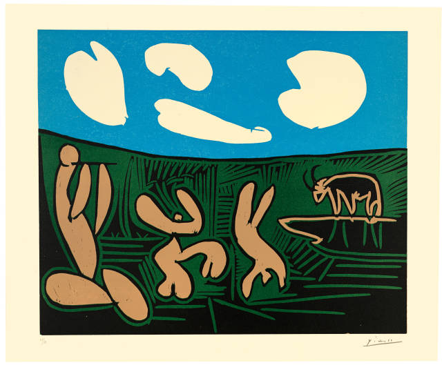 Pablo Picasso  : Bacchanale à l'acrobate , Cannes, November 1959 