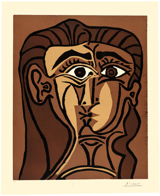 Pablo Picasso  : Portrait de Jacqueline de face II , Mougins, 15. Januar 1962 