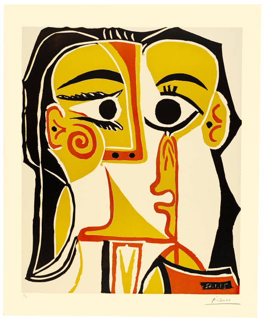 Pablo Picasso  : Portrait stylisé de Jacqueline , Mougins, 21. Januar 1962 