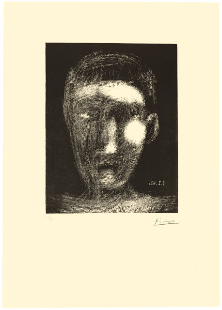 Pablo Picasso  : Tête de garçon II , Mougins, 6. Februar 1962 