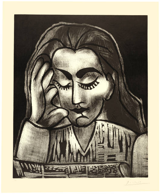 Pablo Picasso  : Jacqueline lisant , Mougins, 8. Februar 1962 und wohl Anfang Juli 1964 