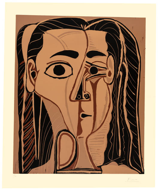 Pablo Picasso  : Jacqueline au bandeau de face , Mougins, 17. Februar 1962 