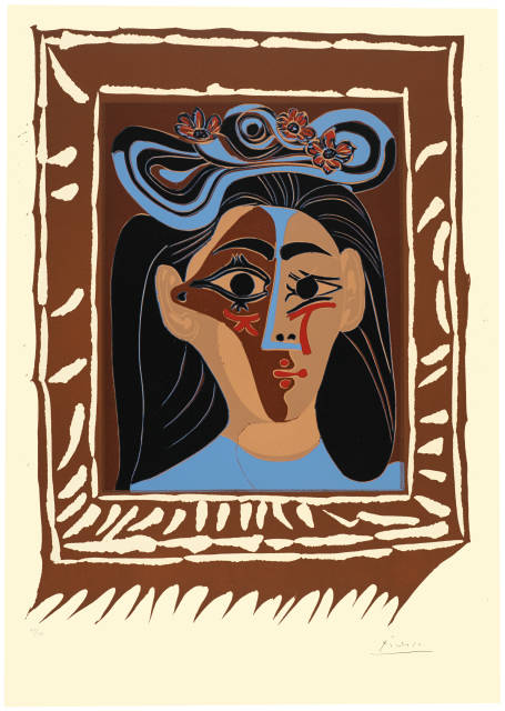 Pablo Picasso  : Jacqueline au chapeau à fleurs II , Mougins, 19. Februar und 30. März 1962 