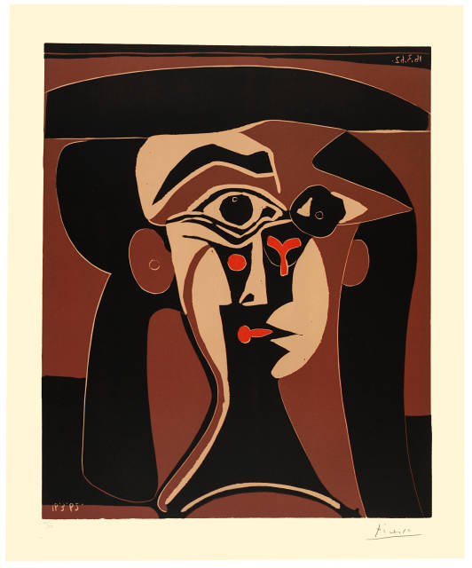 Pablo Picasso  : Jacqueline au chapeau noir , Mougins, 16. März 1962 