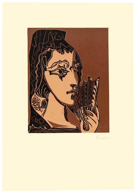 Pablo Picasso  : Portrait de Jacqueline en Carmen , Mougins, 15. April 1962 