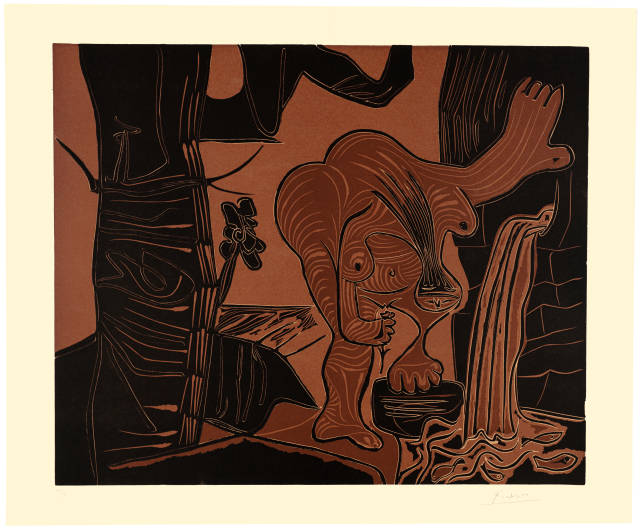 Pablo Picasso  : Femme à la source , Mougins, 20. April 1962 