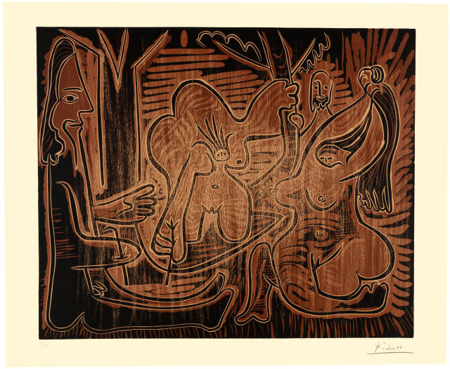 Pablo Picasso  : Le déjeuner sur l'herbe, d'après Manet II , Mougins, 23. April 1962 