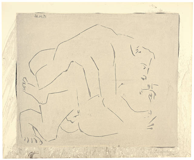 Pablo Picasso  : Etreinte II , Mougins, 15. Oktober 1963 