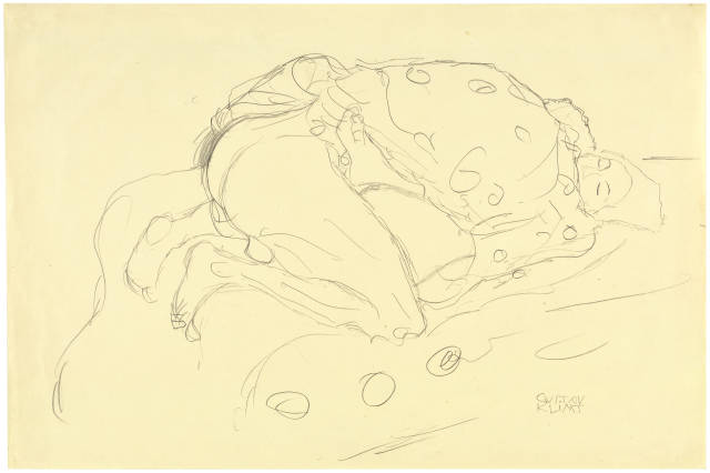 Gustav Klimt : Liebespaar nach rechts, 1914