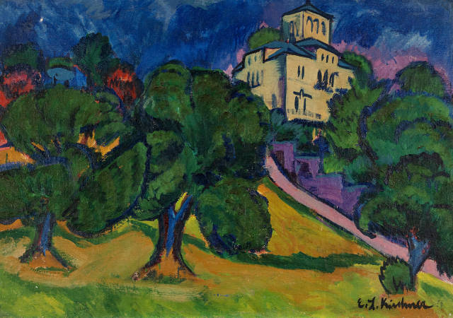 Ernst Ludwig Kirchner : Villa im Park (Villa bei der Waldschlö..., 1911