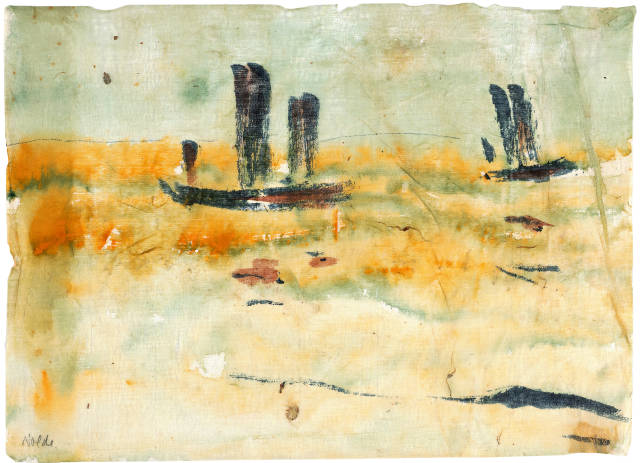 Emil Nolde : Zwei chinesische Dschunken, 1913  