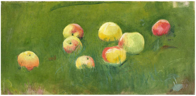 Cuno Amiet : Äpfel in der Wiese, 1898